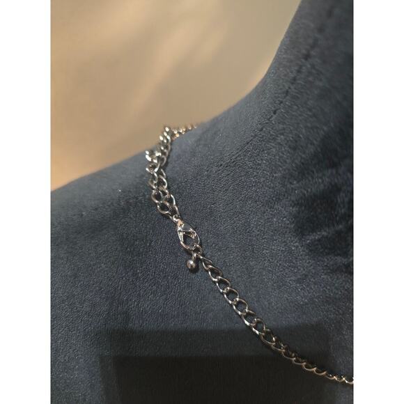 Women's Statement Necklace With Large Blue Gemstones Lobster Claw Clasp - Picture 6 of 6